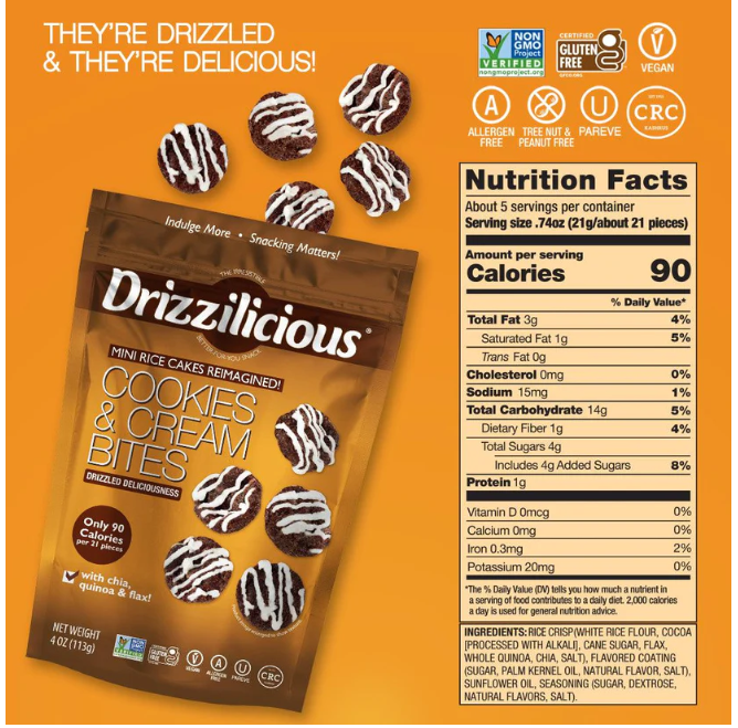 Drizzilicious --Cookies & Cream 4oz