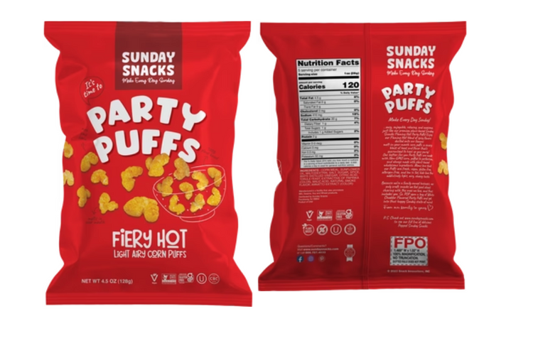 Sunday Snacks' Party Puffs Fiery Hot