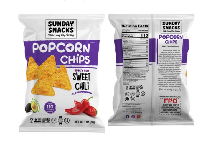 Sunday Snacks' Popcorn Chips Sweet Chili