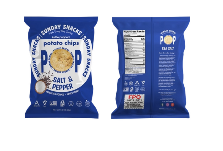 Sunday Snacks' Potato Chips Salt & Pepper