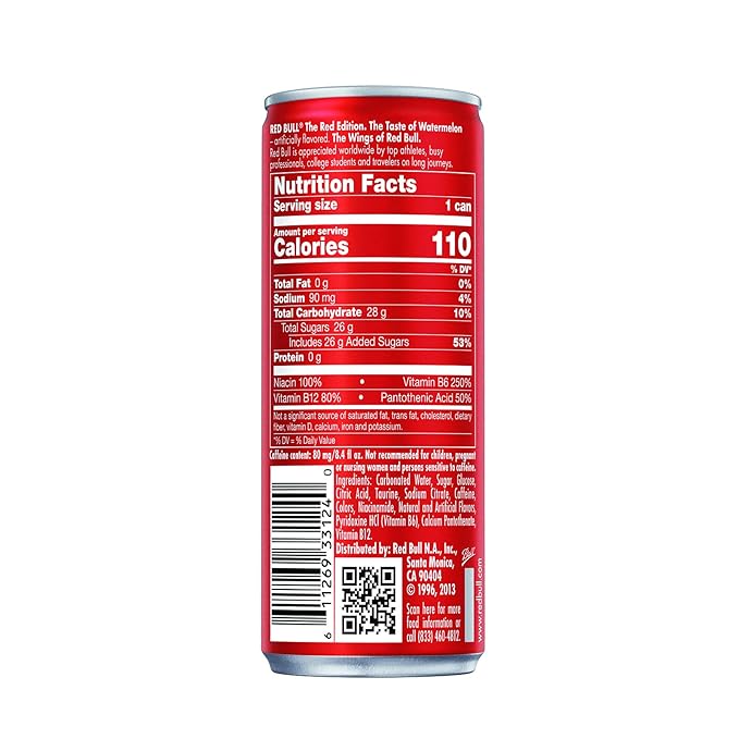Red Bull Red Edition Watermelon Energy Drink, 8.4 Fl Oz