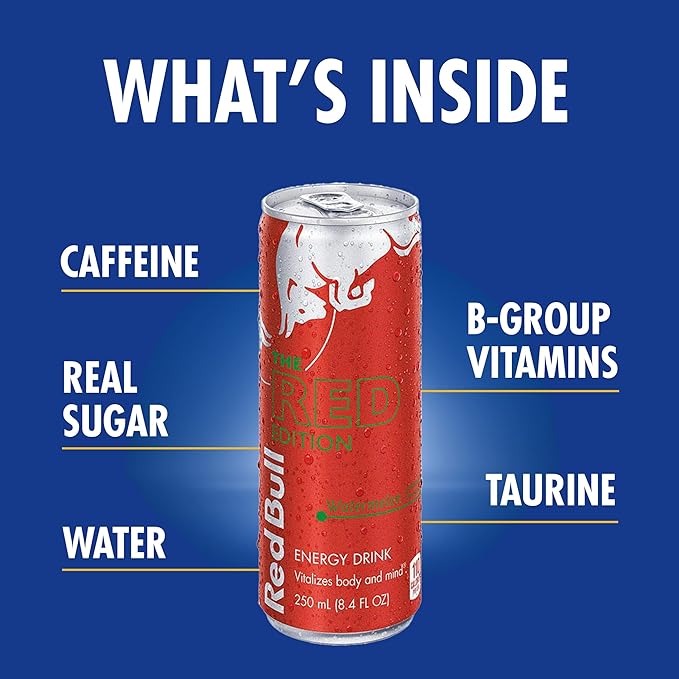 Red Bull Red Edition Watermelon Energy Drink, 8.4 Fl Oz