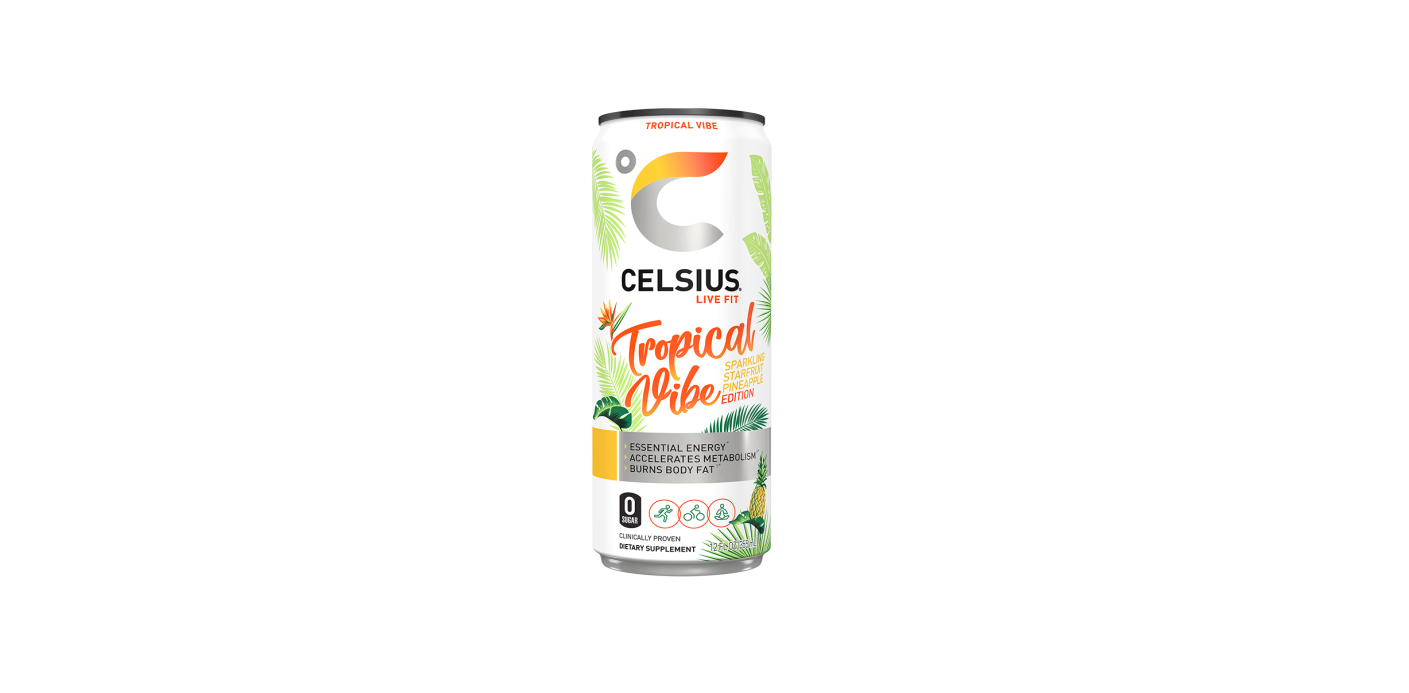 CELSIUS-TROPICAL VIBE - SPARKLING STARFRUIT PINEAPPLE EDITION
