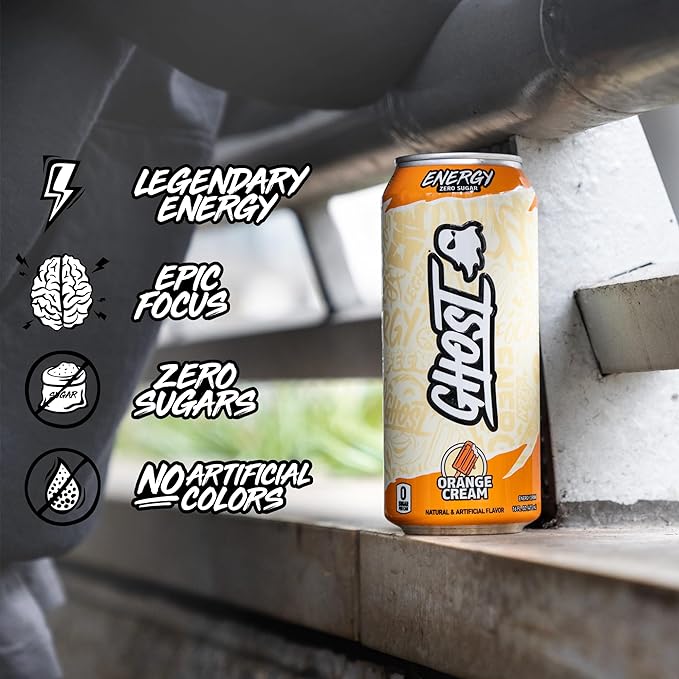 GHOST Energy Drink - 12-Pack, Orange Cream