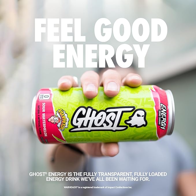 GHOST Energy Drink - 12-Pack, Warheads Sour Watermelon