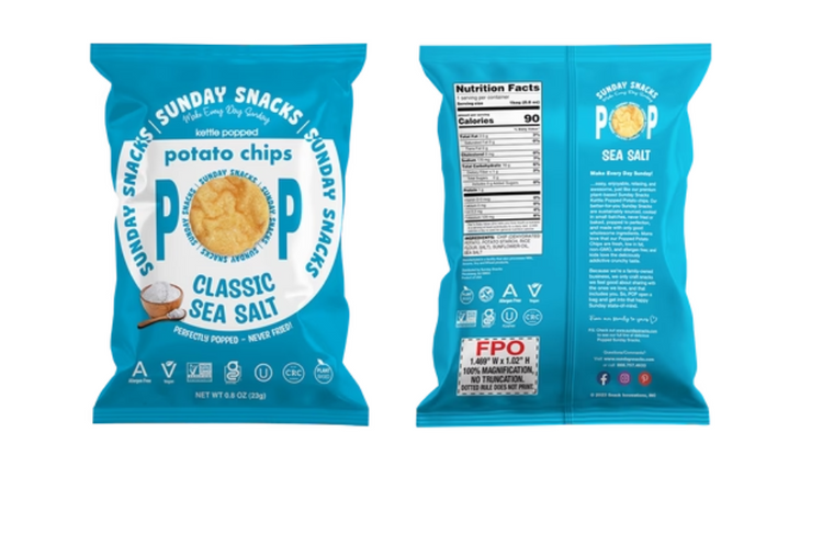 Sunday Snacks' Potato Chips  Sea Salt