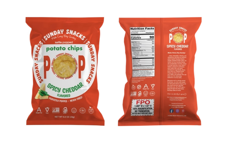 Sunday Snacks' Potato Chips  Spicy Cheddar