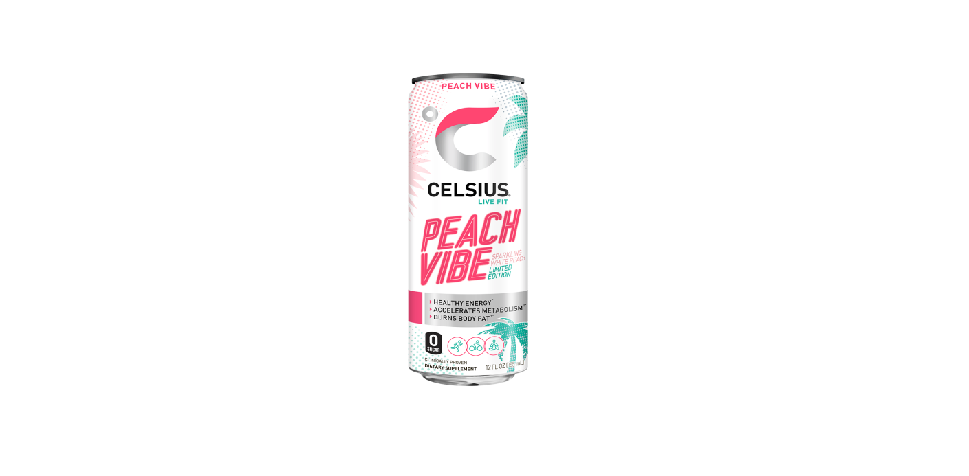 CELSIUS-PEACH VIBE - SPARKLING WHITE PEACH LIMITED EDITION