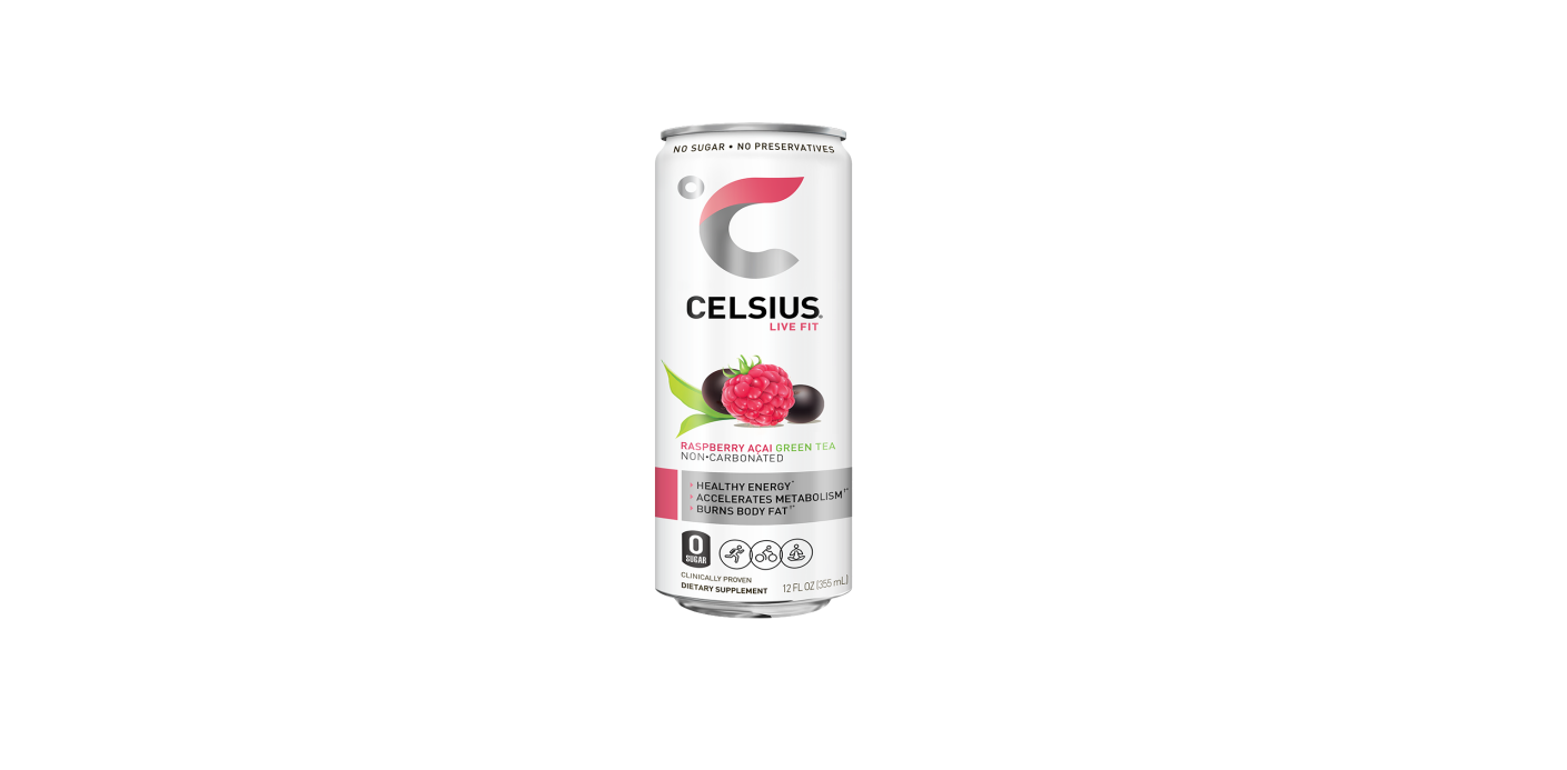 CELSIUS--RASBERRY ACAI GREEN TEA NON CARBONATED