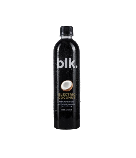 blk. Natural Mineral Alkaline Water, ELECTRIC COCONUT, 16.9 oz. (500 mL)